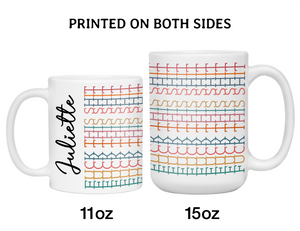 Hidden Message Custom Name Funny Coffee Mug - Swear Message Friend Office Coworker Gift Cup - Colorful Design