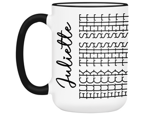 Hidden Message Custom Name Funny Coffee Mug - Swear Message Friend Office Coworker Gift Cup