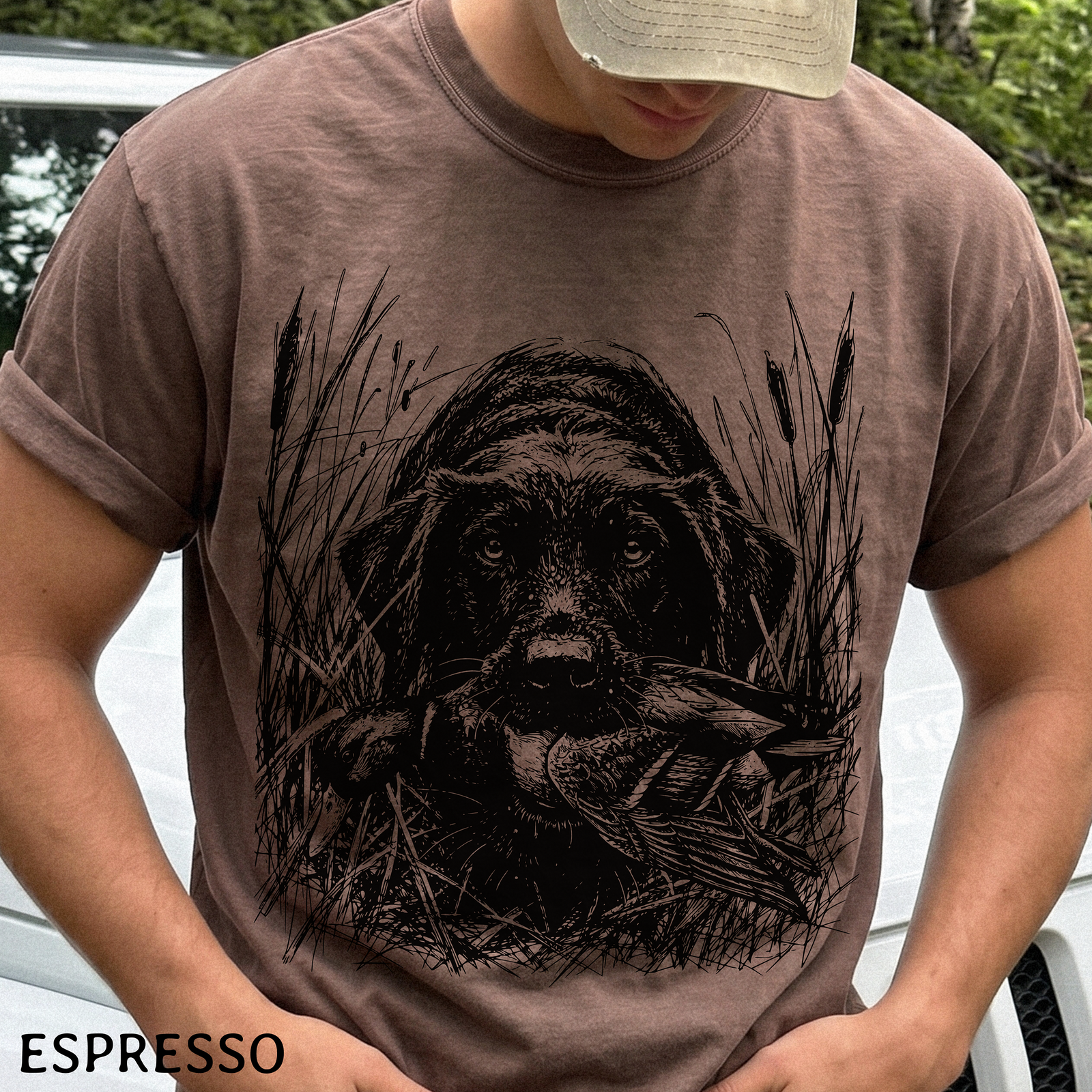 Black Lab Duck Hunting Shirt – Mallard Comfort Colors® Tee