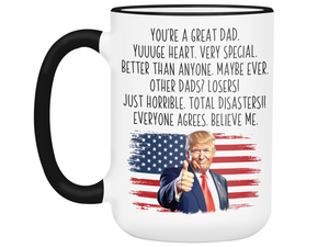Funny Trump Dad Mug – Appreciation or Announcement Gift for Dads – Father's Day Gift Idea