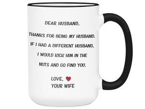 Funny Gifts for Husbands - Thanks for Being My Husband Gag Coffee Mug