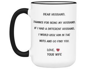 Funny Gifts for Husbands - Thanks for Being My Husband Gag Coffee Mug