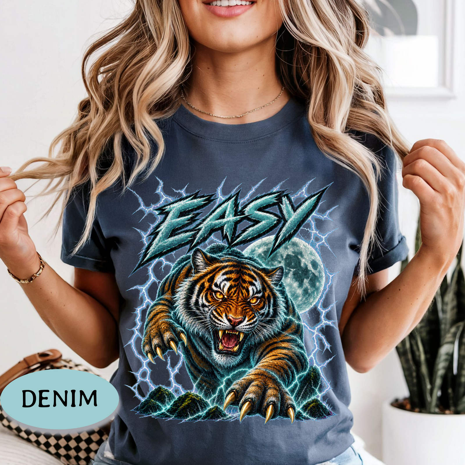 Easy Tiger Grunge Shirt – Retro Tiger Comfort Colors® Tee