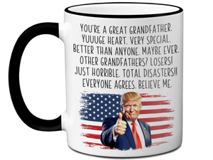 Funny Trump Grandfather Mug – Appreciation Gift for Grandfathers – Father's Day Gift Idea