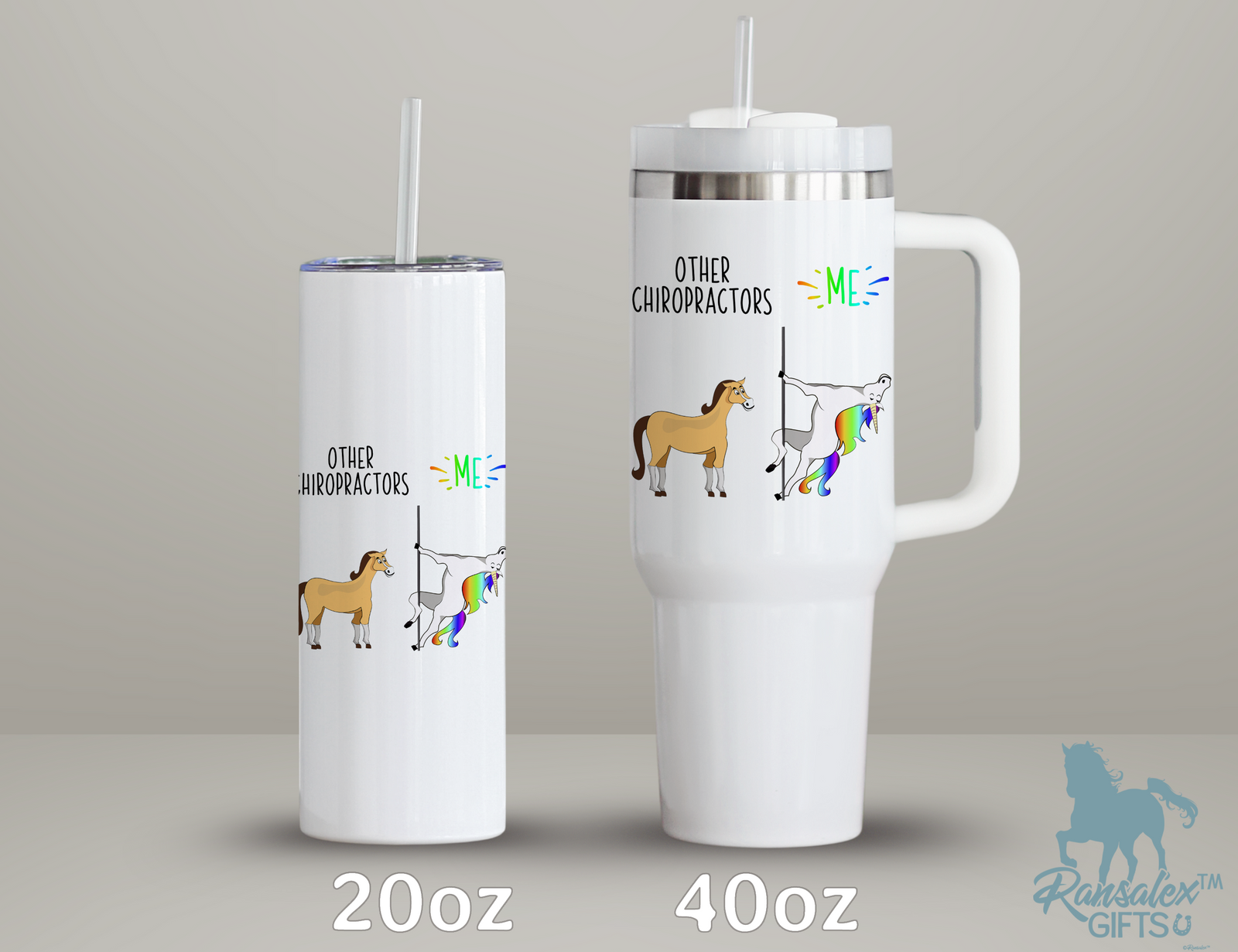 Funny Chiropractor Unicorn Other Me 40oz/20oz Tumbler - Appreciation Graduation Gift for Chiropractors