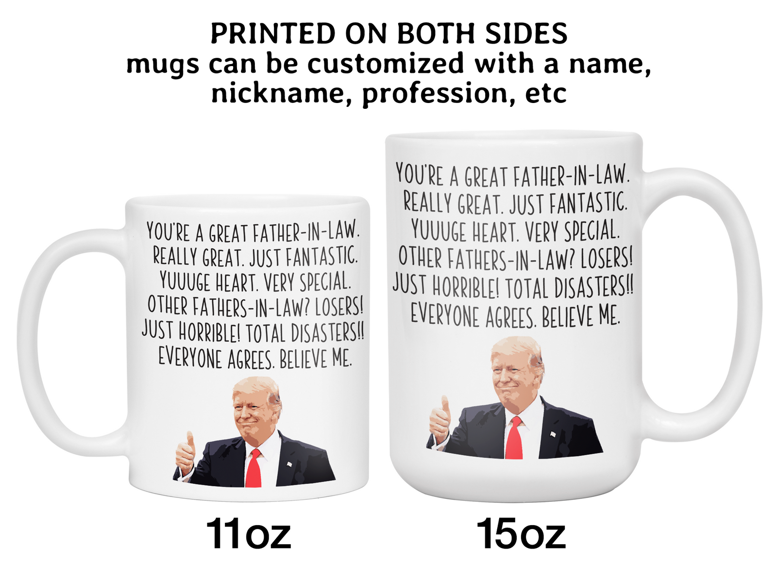 Funny Father-in-law Gifts - Trump Great Fantastic Father-in-law Coffee Mug, Bonus Dad Gift Idea