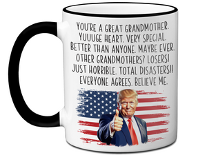 Funny Grandmother Dad Mug – Appreciation or Announcement Gift for Grandmothers – Mother's Day Gift Idea