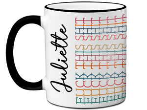 Hidden Message Custom Name Funny Coffee Mug - Swear Message Friend Office Coworker Gift Cup - Colorful Design