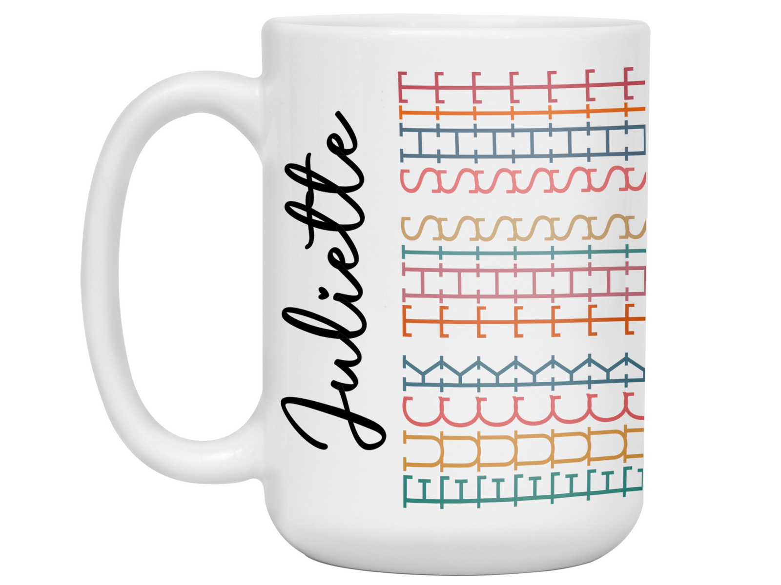 Hidden Message Custom Name Funny Coffee Mug - Swear Message Friend Office Coworker Gift Cup - Colorful Design