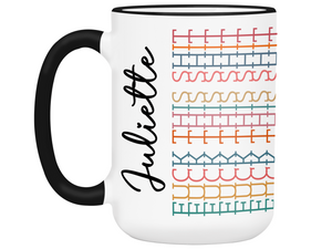 Hidden Message Custom Name Funny Coffee Mug - Swear Message Friend Office Coworker Gift Cup - Colorful Design
