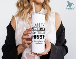Philippians 4:13 40oz Tumbler With Handle - I Can Do All Things Through Christ