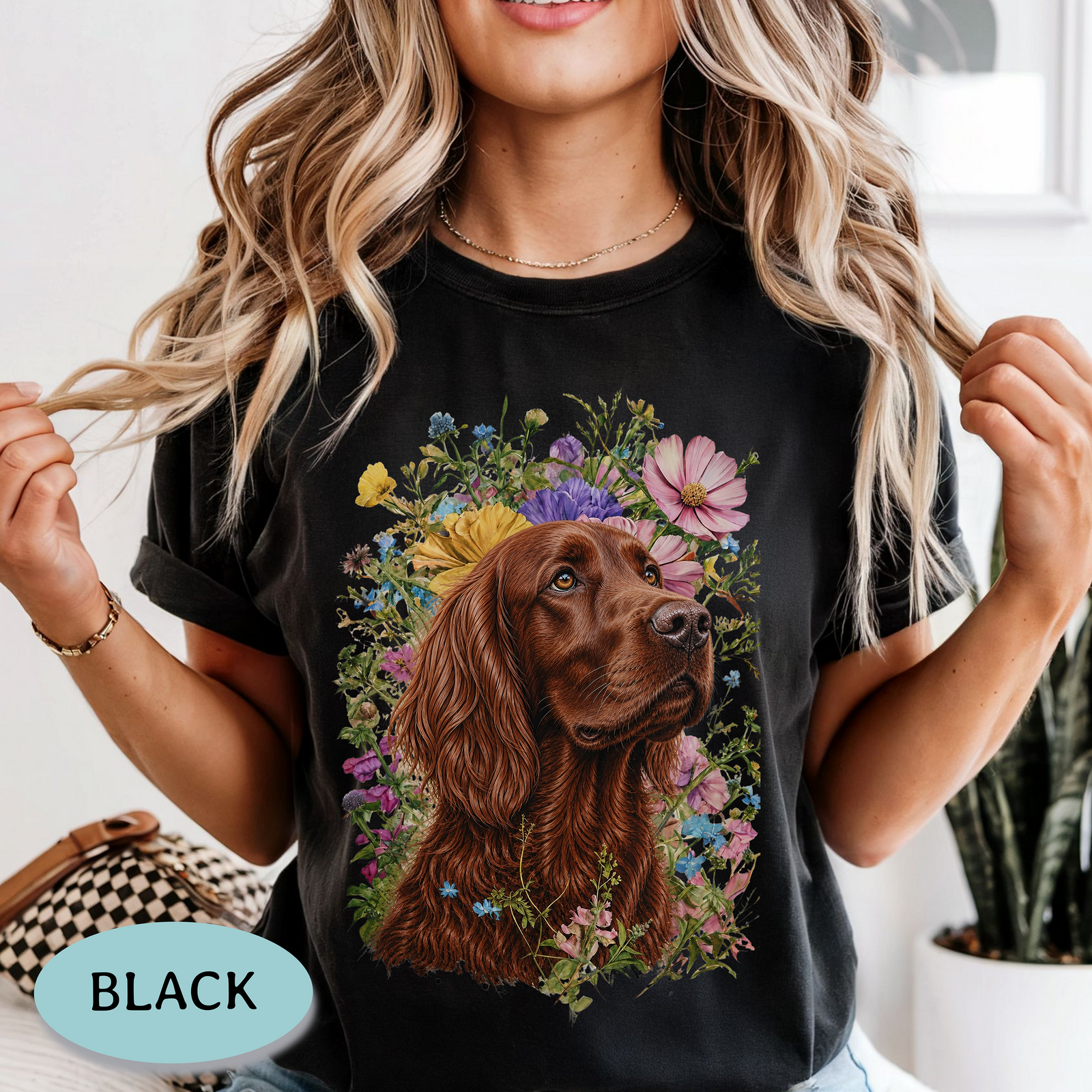 Irish Setter Wildflower Shirt – Comfort Colors® Floral Dog Tee