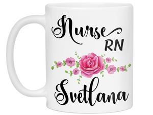 Custom Name Nurse RN Coffee Mug | Personalized Gifts for Nurses