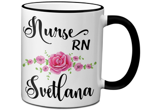 Custom Name Nurse RN Coffee Mug | Personalized Gifts for Nurses