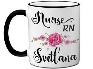 Custom Name Nurse RN Coffee Mug | Personalized Gifts for Nurses