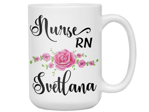 Custom Name Nurse RN Coffee Mug | Personalized Gifts for Nurses