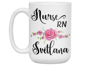 Custom Name Nurse RN Coffee Mug | Personalized Gifts for Nurses