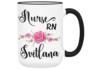 Custom Name Nurse RN Coffee Mug | Personalized Gifts for Nurses