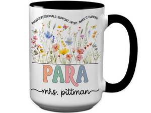 Personalized Paraprofessional Mug – Custom Name and Quote – Para Teaching Assistant Appreciation Gift