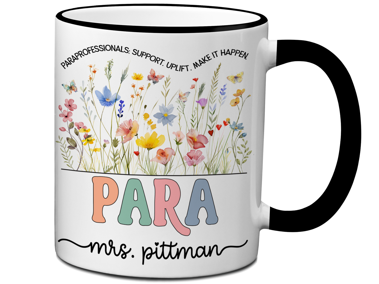 Personalized Paraprofessional Mug – Custom Name and Quote – Para Teaching Assistant Appreciation Gift