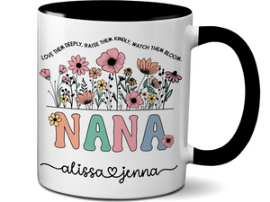 Personalized Nana Mug – Custom Kids' Names and Quote – Mother's Day Gift Idea for Grandmothers