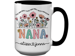 Personalized Nana Mug – Custom Kids' Names and Quote – Mother's Day Gift Idea for Grandmothers