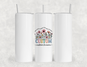 Personalized Title/Nickname Tumbler – Wild Flowers Kids' Custom Name – Unique Customizable Gift Idea