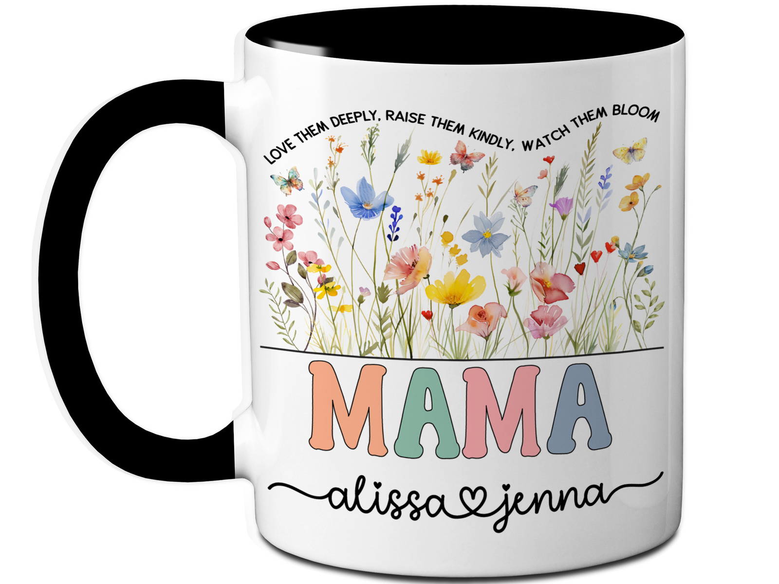 Personalized Mama Mug – Custom Kids' Names and Quote – Mother's Day Gift Idea (V2)