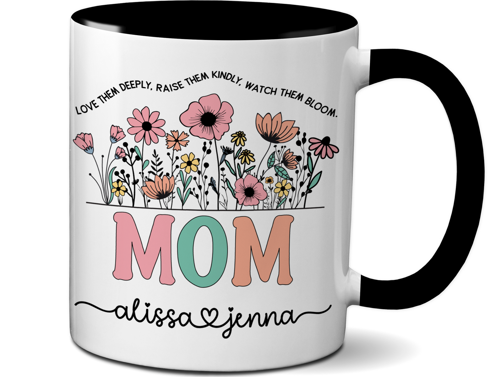 Personalized Mom Mug – Custom Kids' Names and Quote – Mother's Day Gift Idea