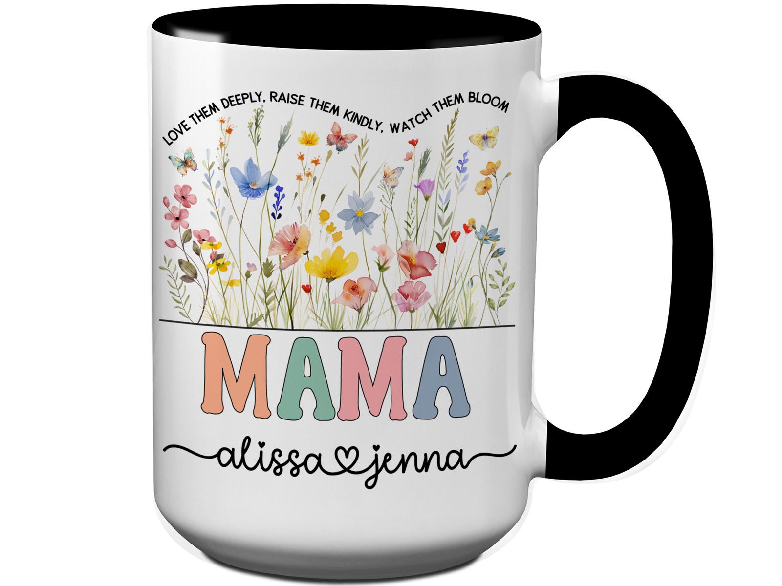 Personalized Mama Mug – Custom Kids' Names and Quote – Mother's Day Gift Idea (V2)