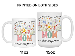 Personalized Mom Mug – Custom Kids' Names and Quote – Mother's Day Gift Idea (V2)