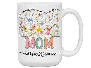 Personalized Mom Mug – Custom Kids' Names and Quote – Mother's Day Gift Idea (V2)