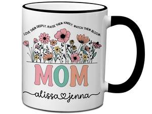 Personalized Mom Mug – Custom Kids' Names and Quote – Mother's Day Gift Idea