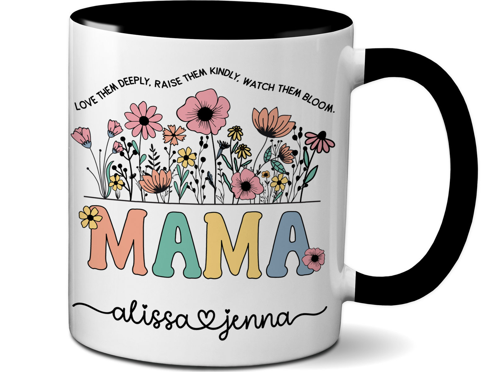Personalized Mama Mug – Custom Kids' Names and Quote – Mother's Day Gift Idea
