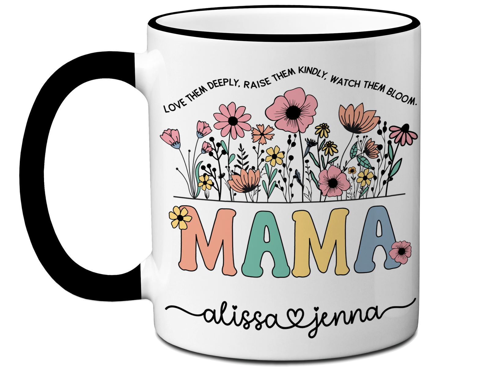 Personalized Mama Mug – Custom Kids' Names and Quote – Mother's Day Gift Idea
