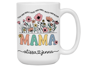 Personalized Mama Mug – Custom Kids' Names and Quote – Mother's Day Gift Idea