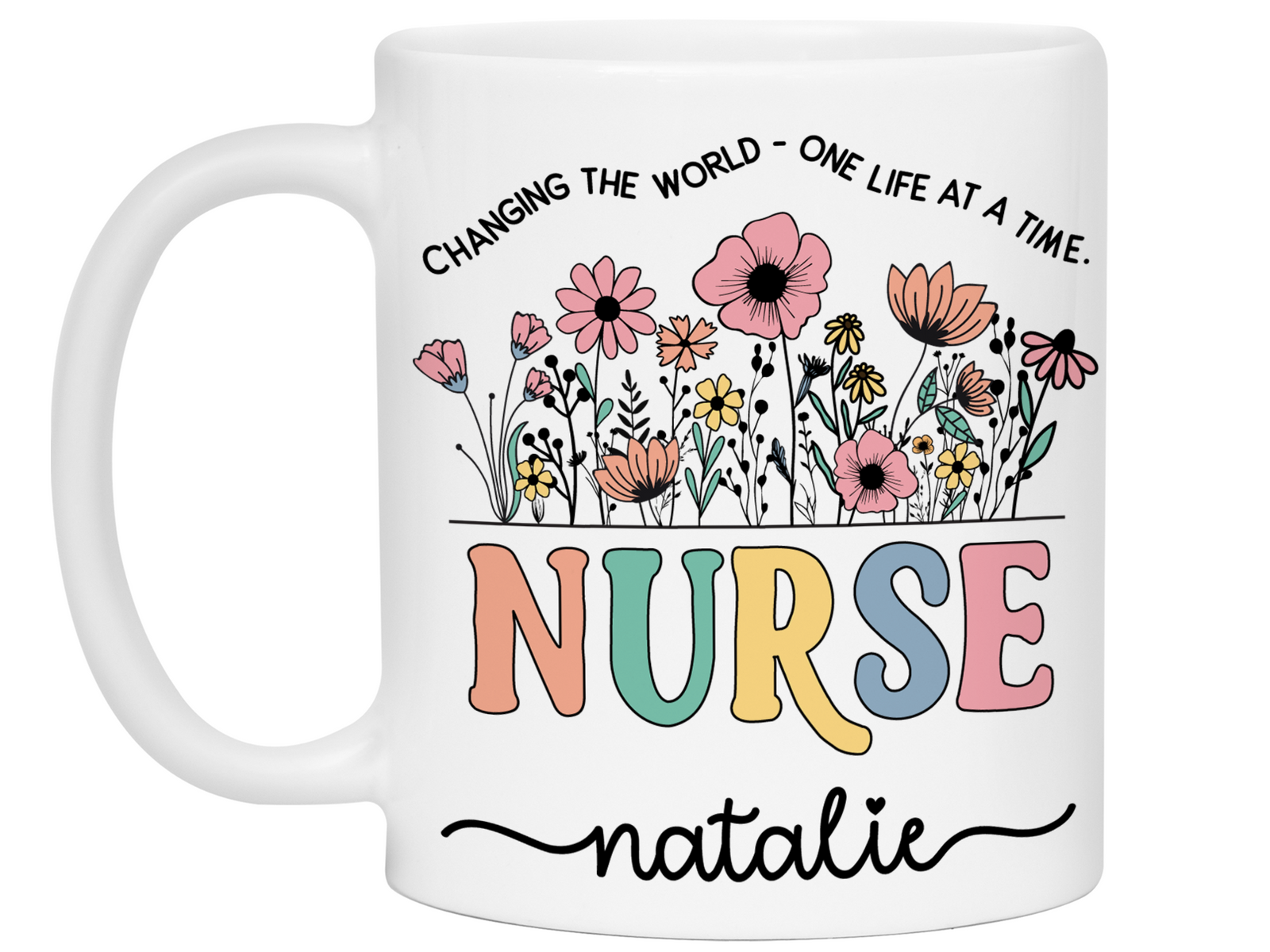 Personalized Nurse Mug – Custom Nurse Name and Quote – Nurse Appreciation or Graduation Gift Idea