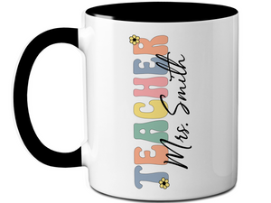 Personalized Teacher Mug – Custom Name Cup – Unique Teacher Appreciation Gift Idea