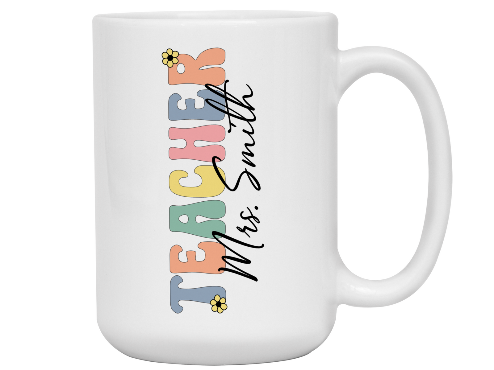 Personalized Teacher Mug – Custom Name Cup – Unique Teacher Appreciation Gift Idea