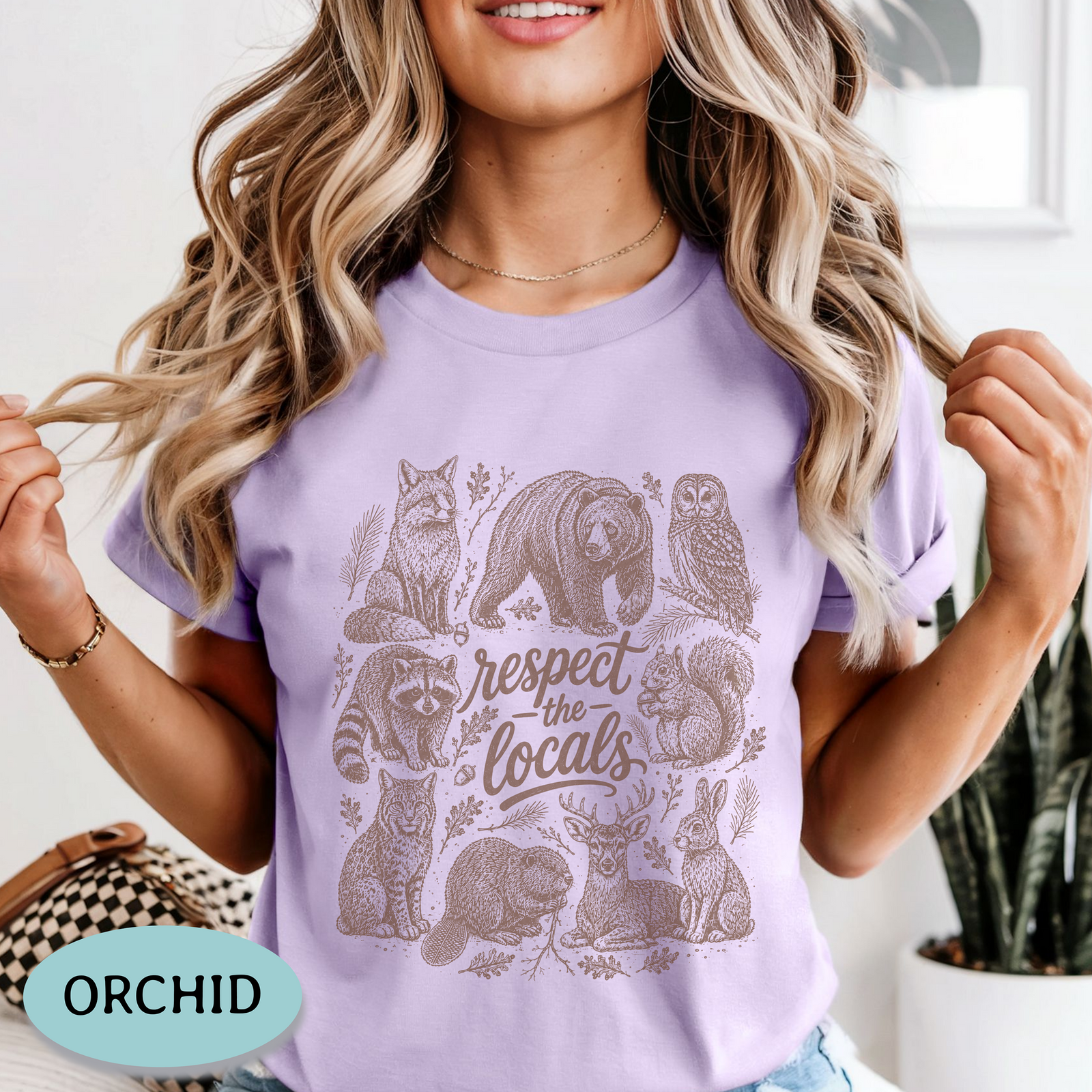 Respect the Locals Brown Wildlife Shirt – Comfort Colors® Nature Tee
