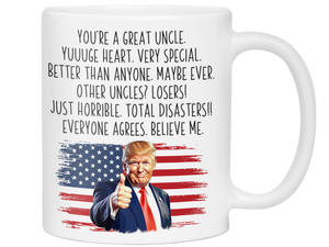 Funny Trump Uncle Mug – Appreciation or Announcement Gift for Uncles – Father's Day Gift Idea