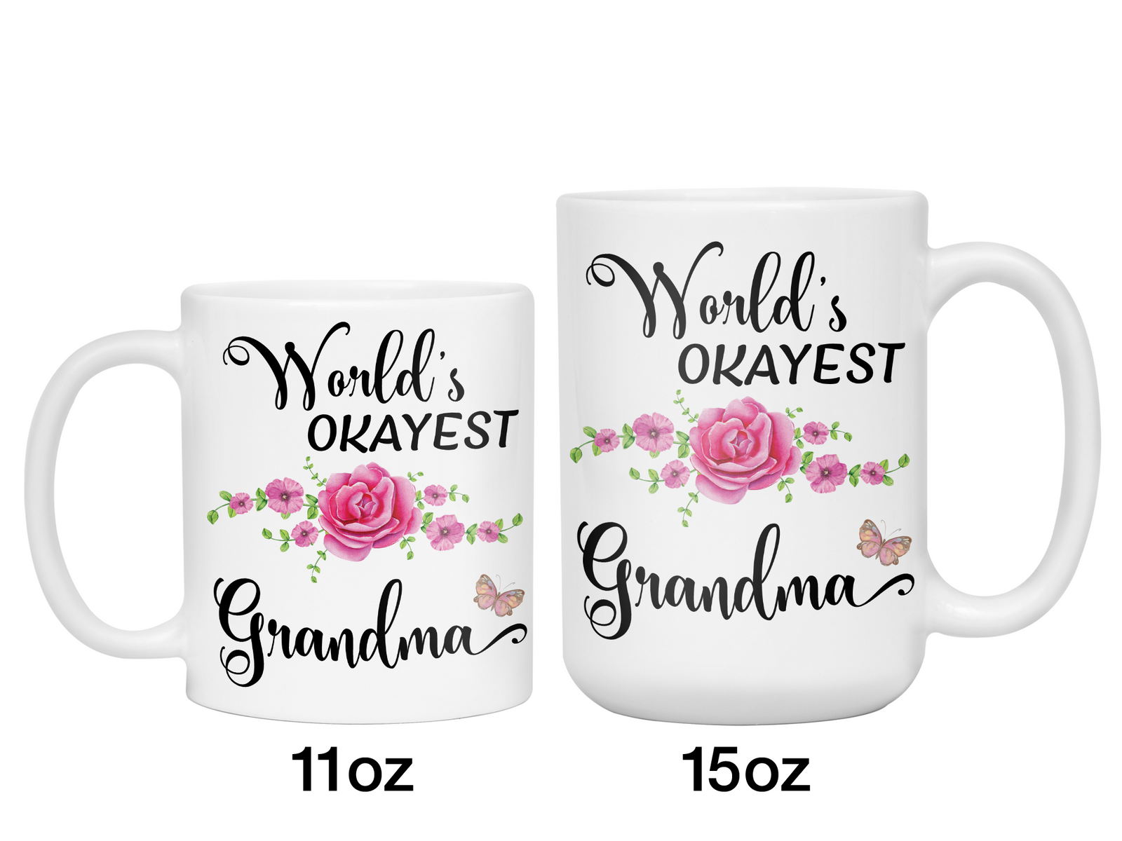 World's Okayest Grandma Coffee Mug Tea Cup | Gift Idea For Grandmothers