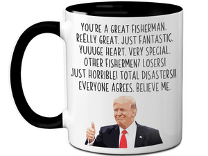 Funny Fisherman Gifts - Trump Great Fantastic Fisherman Coffee Mug
