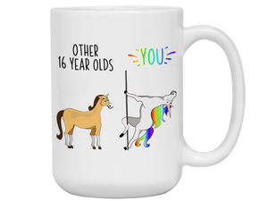 16th Birthday Gifts - Other 16 Year Olds You Funny Unicorn Coffee Mug