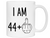45th Birthday Gifts - I Am 44 + Middle Finger Funny Coffee Mug - Gag Gift Idea