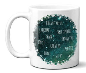 Aquarius Zodiac Sign Coffee Mug | Horoscope, Astrology, Constellation | Unique Gift Idea | Two Sided