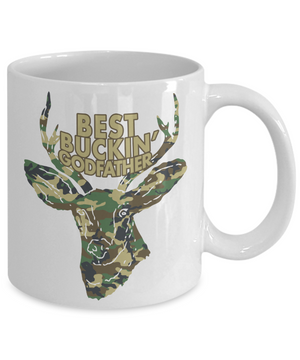 Best Buckin' Godfather Funny Coffee Mug Tea Cup Deer Hunter Gift Idea