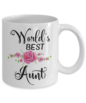 World's Best Aunt Coffee Mug Tea Cup | Gifts for Aunts
