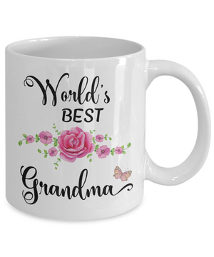 World's Best Grandma Coffee Mug Tea Cup | Gift Idea For Grandmothers