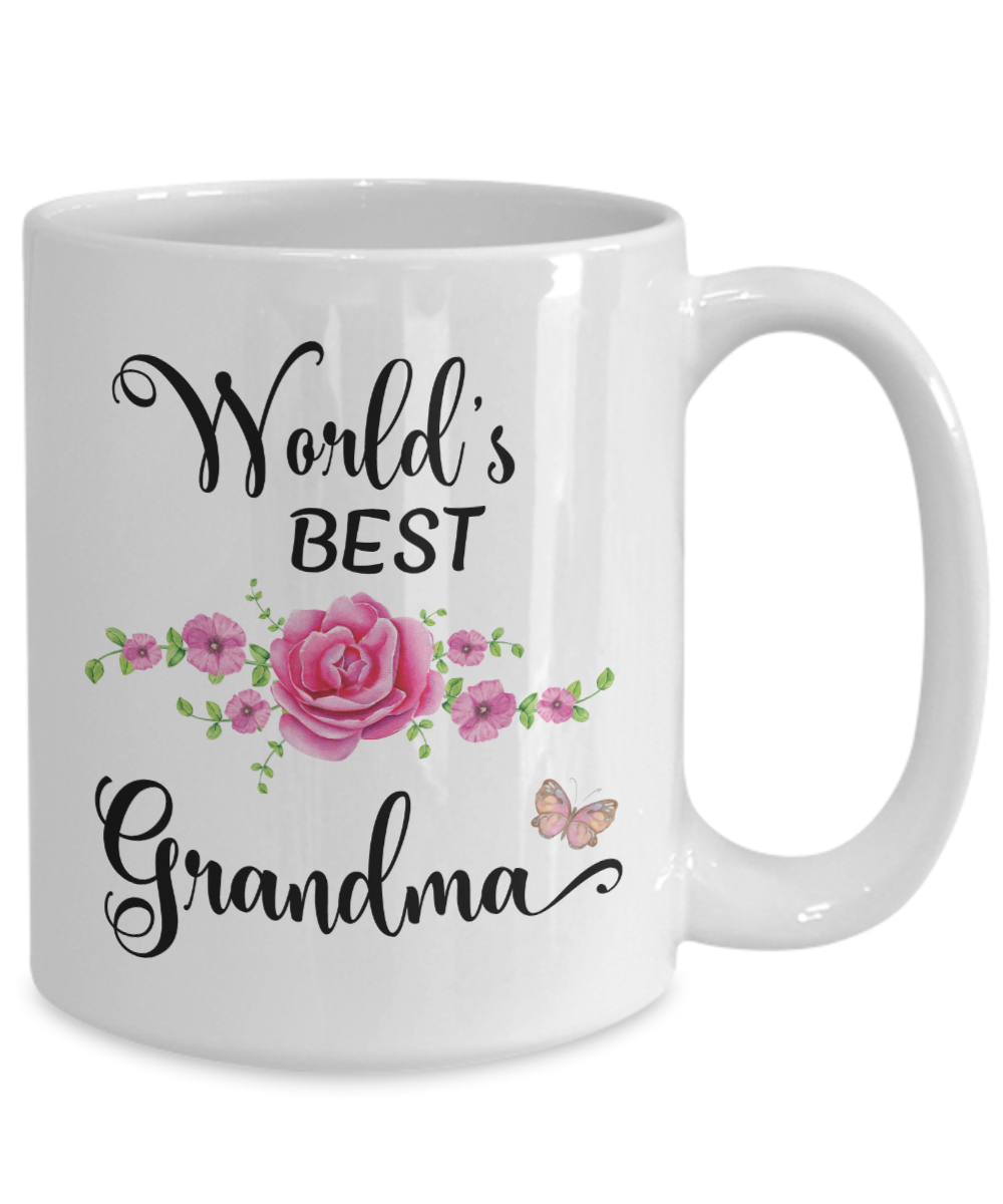 World's Best Grandma Coffee Mug Tea Cup | Gift Idea For Grandmothers